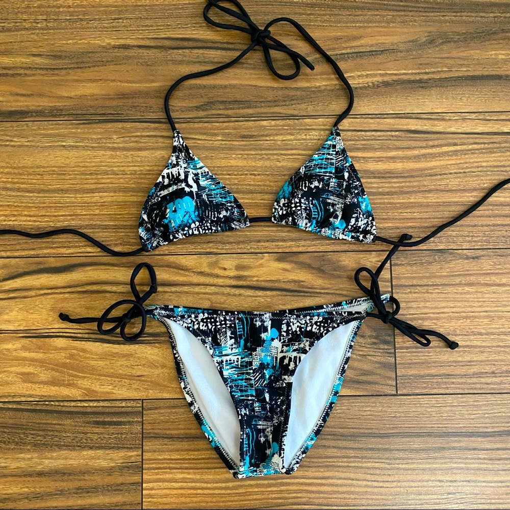 Black & Blue Zoo York Bikini 👙